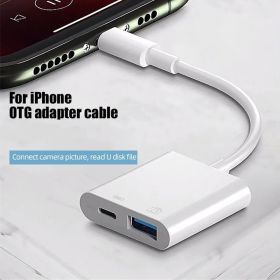 USB OTG Converter Adapter Cable For Apple IPhone Mouse Keyboard Charging Gamepad U Disk Camera Card Reader Data Converter