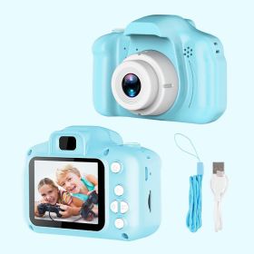 Mini Cartoon Kids Photo Camera 2 Inch HD Screen Children Digital Camera Video Recorder Camcorder Toys For Child Birthday Gift (Ships From: China, Color: Blue NO Card)