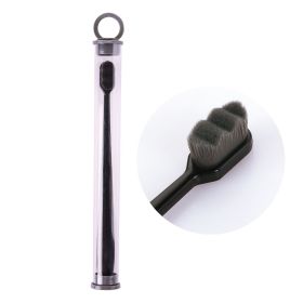 Ultra-fine Toothbrush Super Soft Bristle Deep Cleaning Brush Portable For Oral Care Tools Teeth Care Oral Cleaning Travel (Color: Wavy black black)