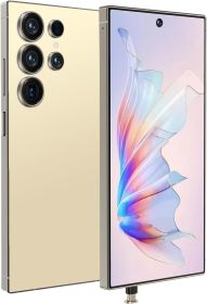 S25 Ultra Cell Phone 5G Unlocked Phone,Smartphone with Tool Pen, Android 15.0 Cell Phone 8GB+256GB Dual SIM Dual Standby (Color: Gold)